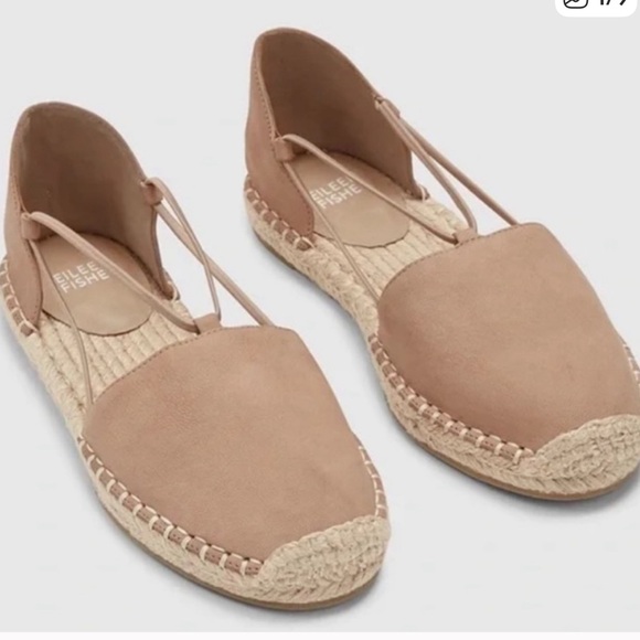 Eileen Fisher Lee Tumbled Nubuck Espadrille Light Espresso Size 8 - Picture 1 of 5